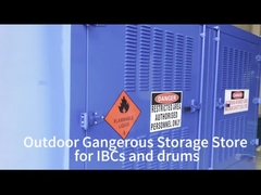 Contenedor de productos químicos al aire libre