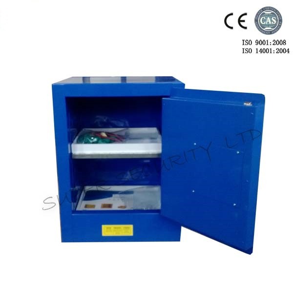 Gabinete de almacenamiento corrosivo del metal azul/armarios peligrosos del almacenamiento 30 galones